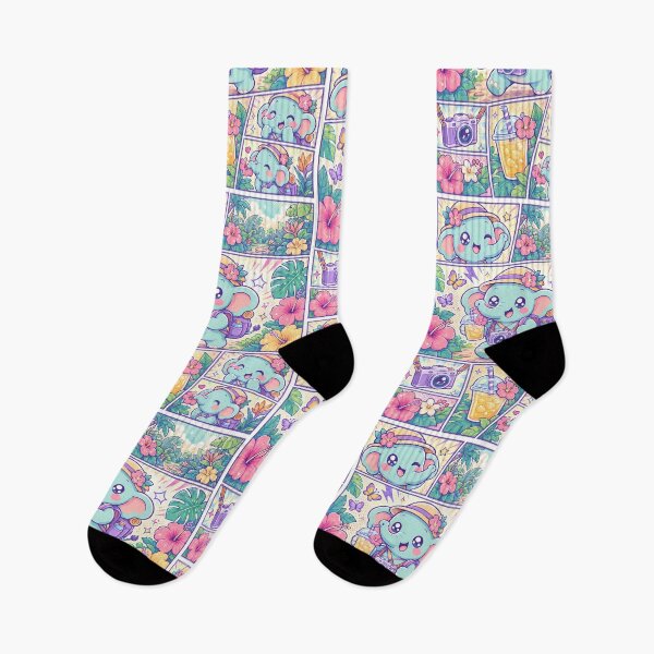 Item preview, Kawaii Elephant Tropical Garden Traveler designed and sold by Gift Phrase Studio.