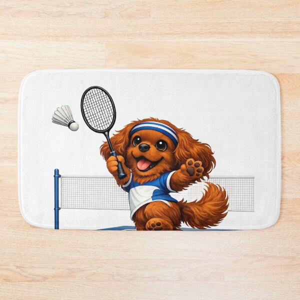 Item preview, Ruby Cavalier Playing Badminton designed and sold by SpottyRainbow.