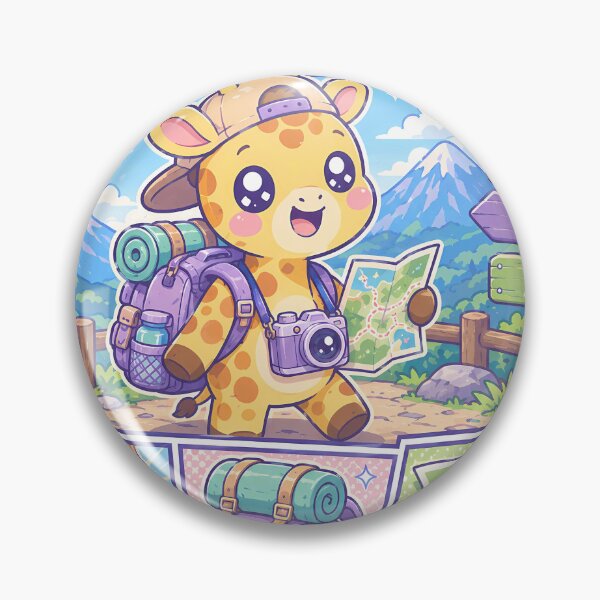 Item preview, Kawaii Giraffe Mountain Overlook Adventure designed and sold by Gift Phrase Studio.