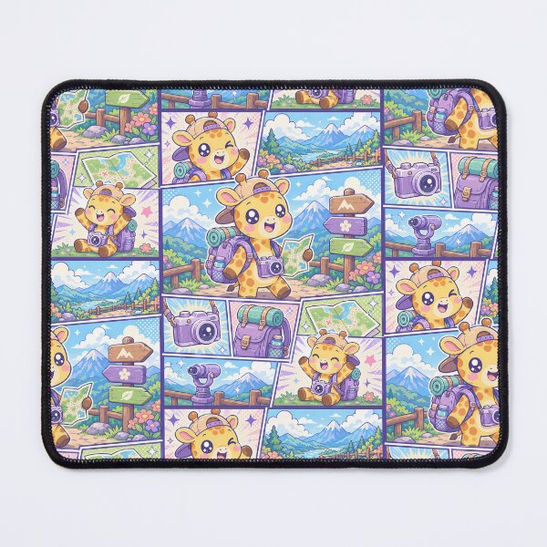 Item preview, Kawaii Giraffe Mountain Overlook Adventure designed and sold by Gift Phrase Studio.