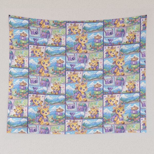 Item preview, Kawaii Giraffe Mountain Overlook Adventure designed and sold by Magmashup.