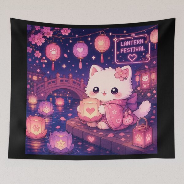 Item preview, Mochi Neko Lantern Festival designed and sold by soul-so-happy.