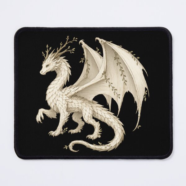 Item preview, White Dragon | Fantasy Dragon Illustration | Mythical Creature Art designed and sold by Moonwoven Studio.