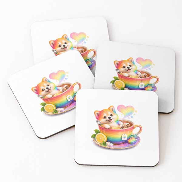 Item preview, Cozy Rainbow Tea Time designed and sold by QuirkNest Studio .