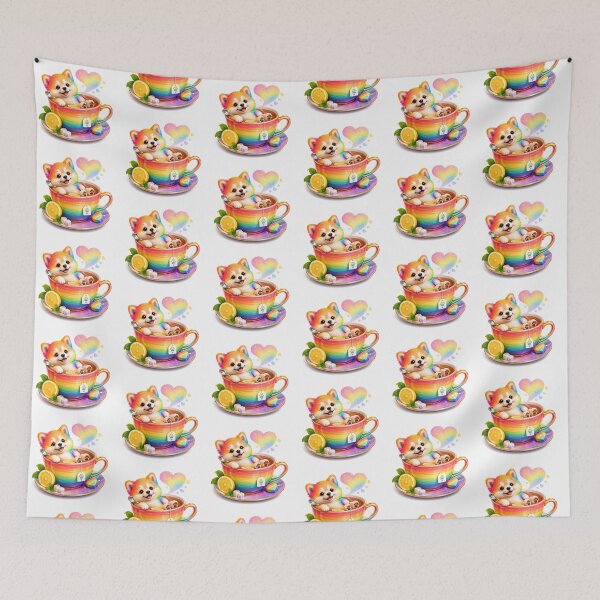 Item preview, Cozy Rainbow Tea Time designed and sold by QuirkNest Studio .