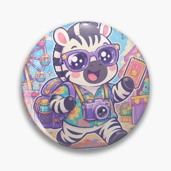 Item preview, Kawaii Zebra Summer Carnival Tourist designed and sold by Gift Phrase Studio.