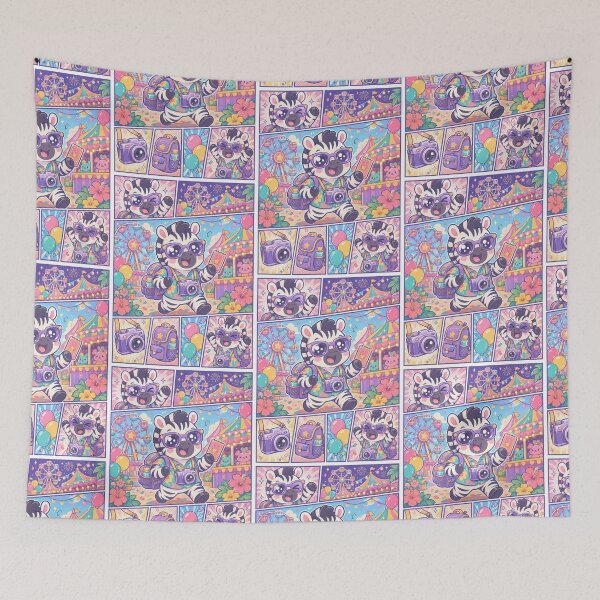 Item preview, Kawaii Zebra Summer Carnival Tourist designed and sold by Gift Phrase Studio.