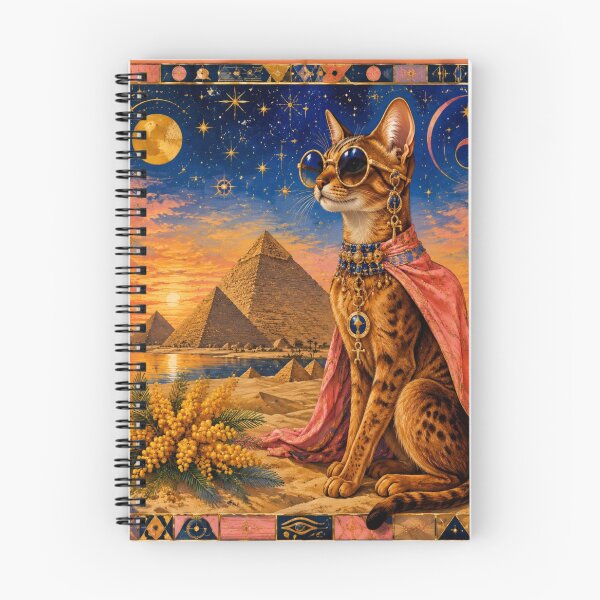 Item preview, The Cat Goddess of Egypt - Pyramids and Golden Sunset designed and sold by Natalia-Vlad.