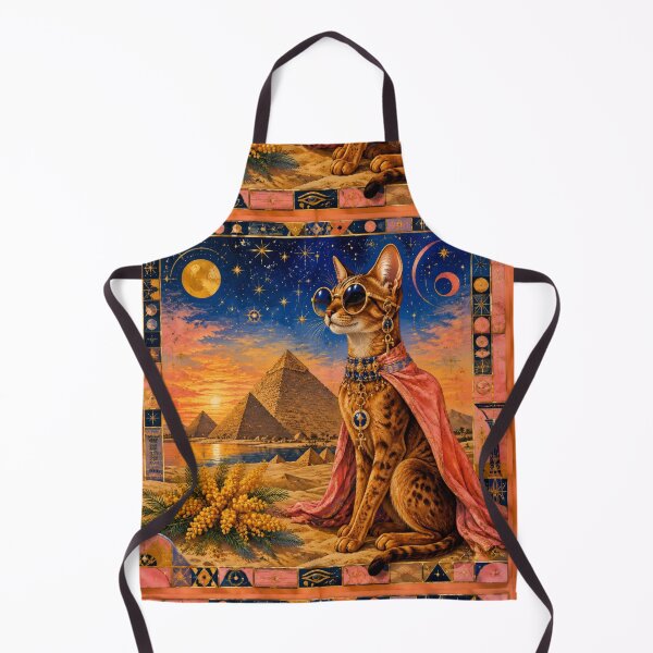 Item preview, The Cat Goddess of Egypt - Pyramids and Golden Sunset designed and sold by Natalia-Vlad.