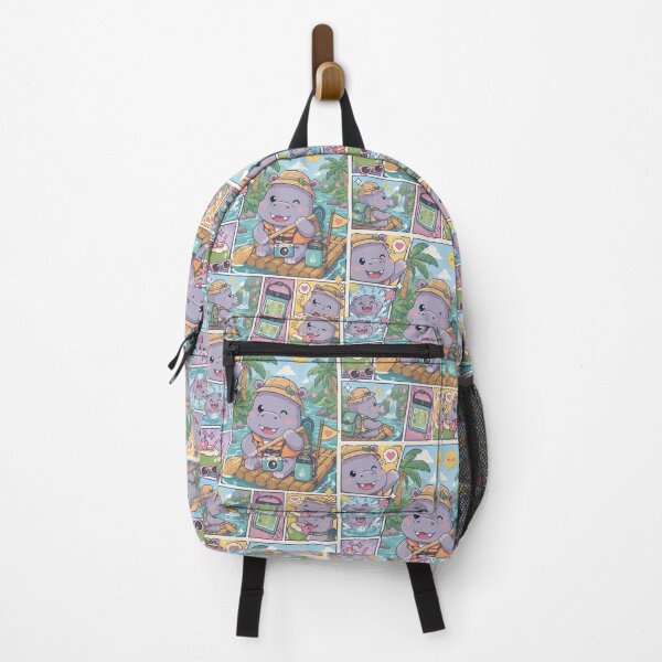 Item preview, Kawaii Hippo Tropical Resort Traveler designed and sold by Gift Phrase Studio.