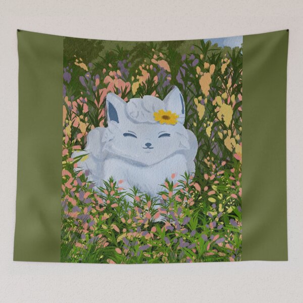 Item preview, Snow fox in spring designed and sold by wakbu.png.