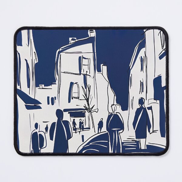 Item preview, Cork, Ireland - Blue Abstract Art designed and sold by shadow-bloom.