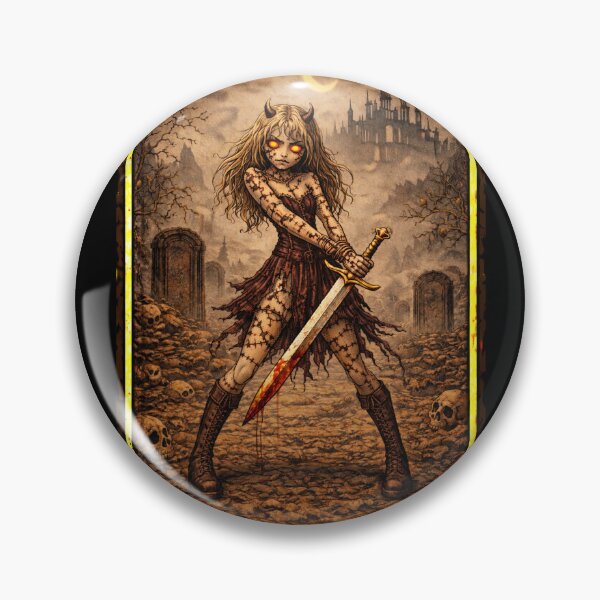 Item preview, DEMON DOLLS TAROT - PRETTY LITTLE SINNERS -  PAGE OF SWORDS designed and sold by KingPunk.