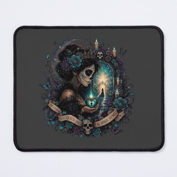 Item preview, Día de los Muertos Golden Halo Calavera Queen designed and sold by MythicCotton.