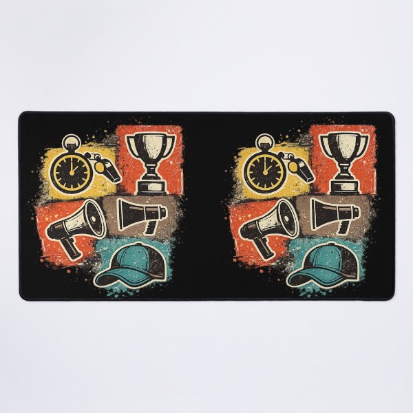Item preview, Sports Coach Gift Vintage Icon Collage Art designed and sold by Corvoria.
