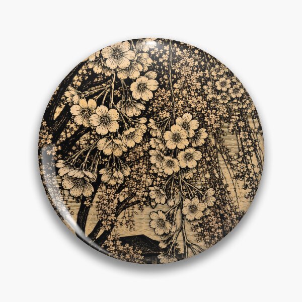 Item preview, Cherry Blossoms on a Sunlit Neighborhood Walk | Linocut Sticker & Postcard designed and sold by Linoluca.