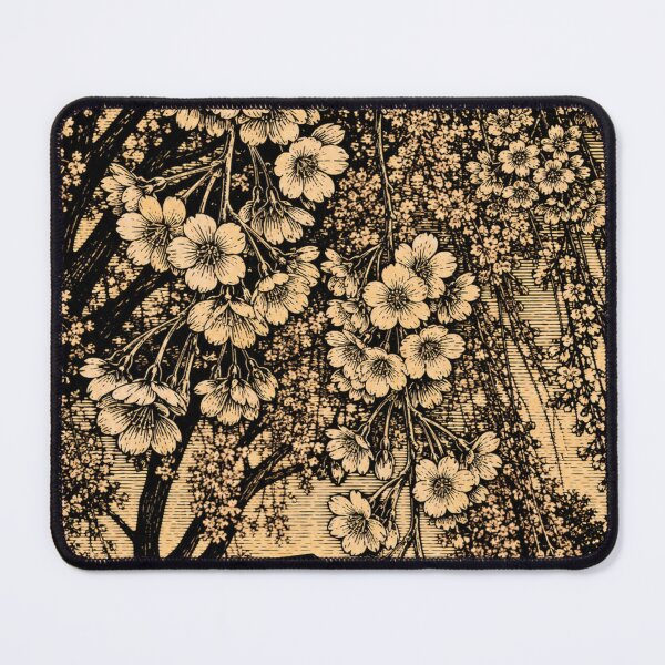 Item preview, Cherry Blossoms on a Sunlit Neighborhood Walk | Linocut Sticker & Postcard designed and sold by Linoluca.