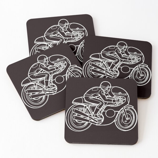 Item preview, Vintage Cafe Racer Motorcycle Illustration designed and sold by ArtPer-design.