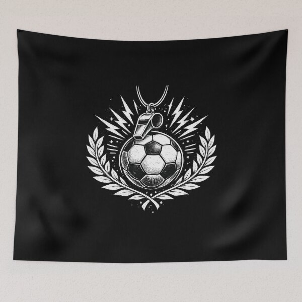 Item preview, Soccer Coach Gift Whistle Ball Vintage Art designed and sold by Corvoria.