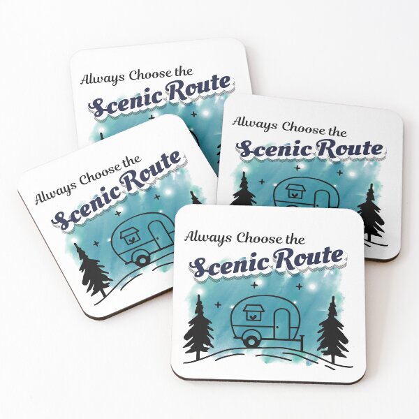 Item preview, Scenic Route — Retro Camper Night Sky Camping Design designed and sold by DonnaRaine.