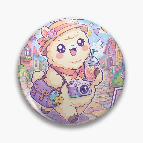 Item preview, Kawaii Alpaca Colorful Village Tourist designed and sold by Gift Phrase Studio.