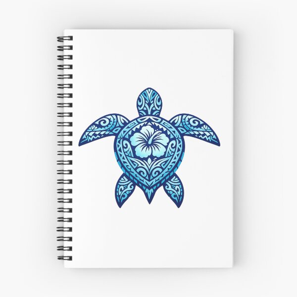 Item preview, Blue Polynesian Sea Turtle – Hibiscus Flower designed and sold by OTSC.