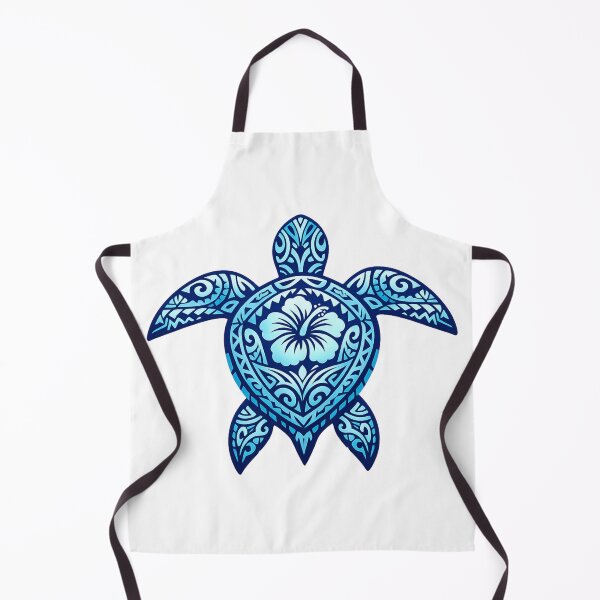 Item preview, Blue Polynesian Sea Turtle – Hibiscus Flower designed and sold by OTSC.