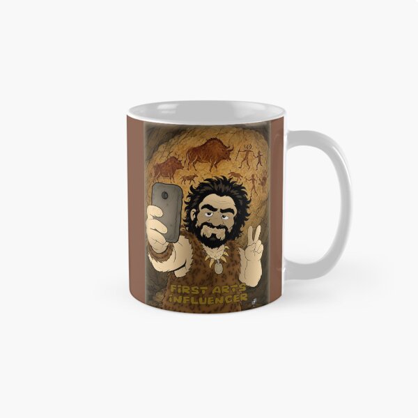 Item preview, First Arts Influencer - Caveman Selfie Cartoon Parody designed and sold by Montoya91.
