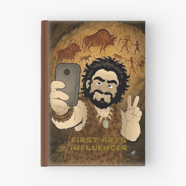 Item preview, First Arts Influencer - Caveman Selfie Cartoon Parody designed and sold by Montoya91.