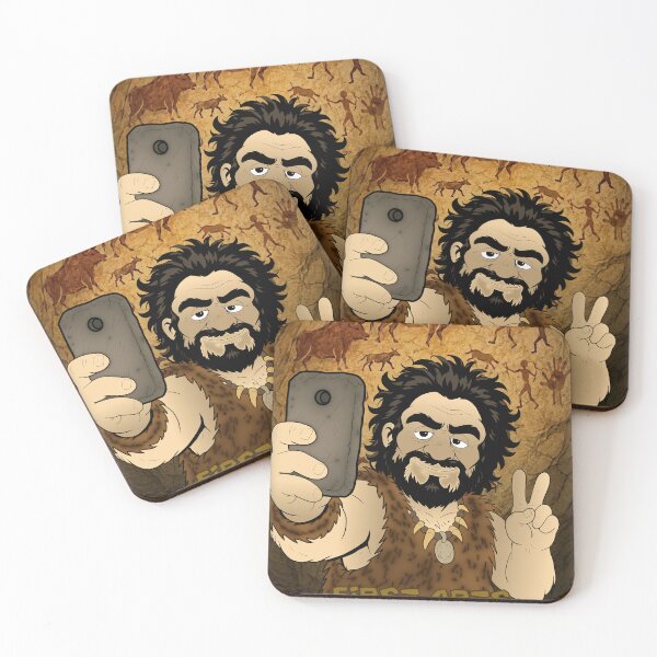 Item preview, First Arts Influencer - Caveman Selfie Cartoon Parody designed and sold by Montoya91.