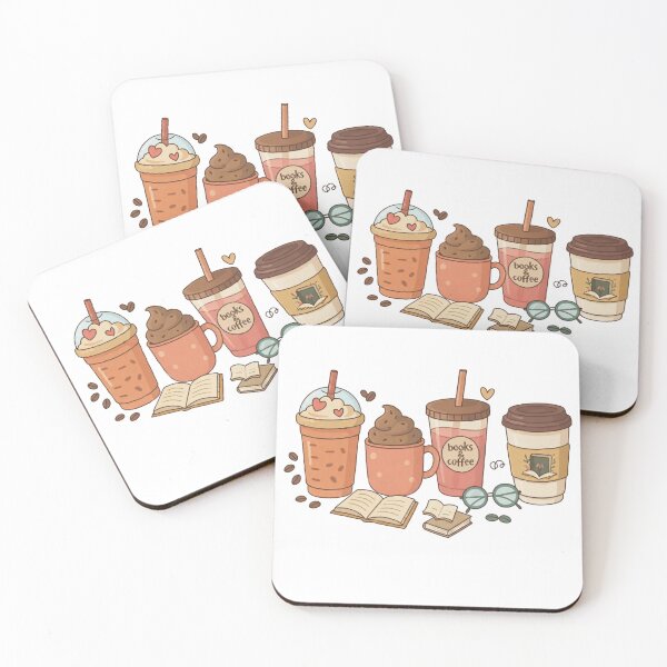 Item preview,  Books and Coffee Cozy Café Drinks and Reading Aesthetic designed and sold by sanorastyle.