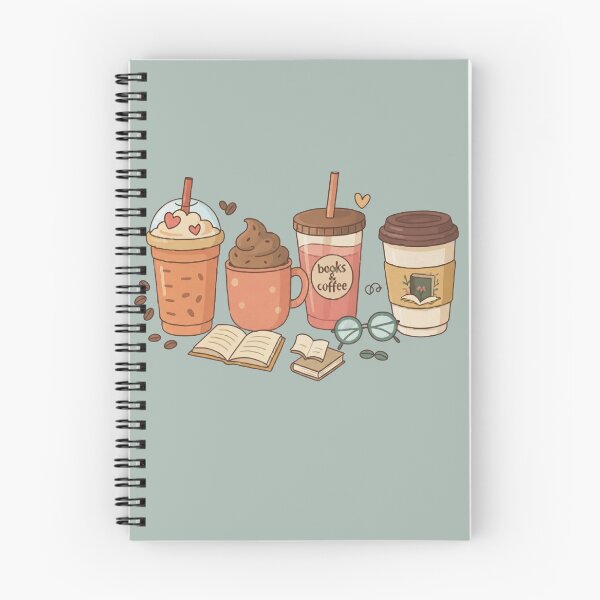 Item preview,  Books and Coffee Cozy Café Drinks and Reading Aesthetic designed and sold by sanorastyle.