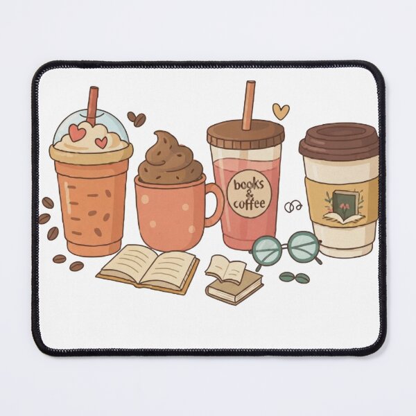 Item preview,  Books and Coffee Cozy Café Drinks and Reading Aesthetic designed and sold by sanorastyle.