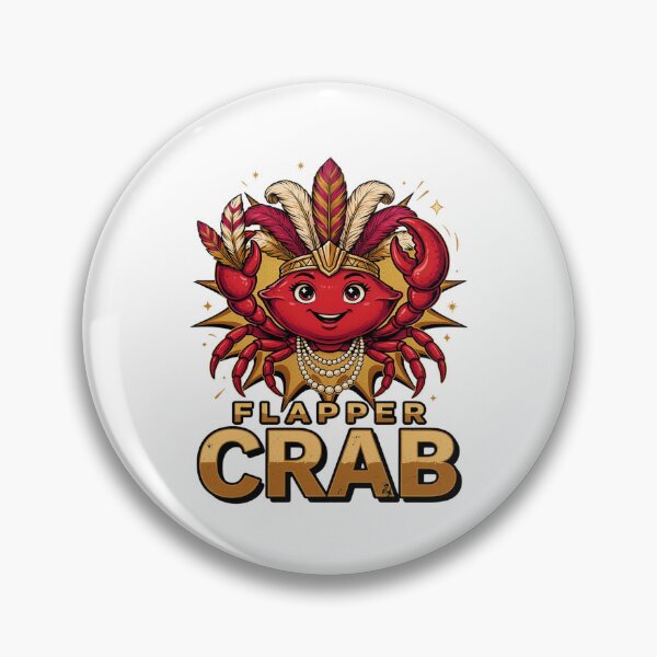Item preview, Flapper Crab – Cute Art Deco Roaring Twenties Crab designed and sold by ColeLaniTrading.