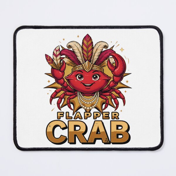Item preview, Flapper Crab – Cute Art Deco Roaring Twenties Crab designed and sold by ColeLaniTrading.