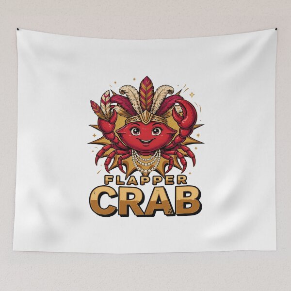 Item preview, Flapper Crab – Cute Art Deco Roaring Twenties Crab designed and sold by ColeLaniTrading.