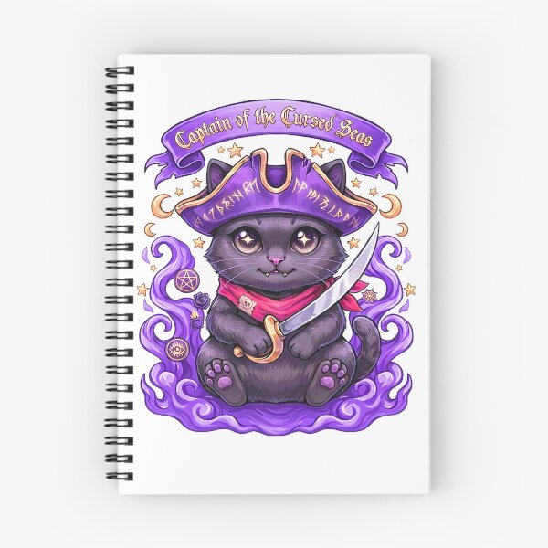 Item preview, Pirate Witch Black Cat Sticker | Cute Gothic Halloween Cat Design designed and sold by Mahilis.