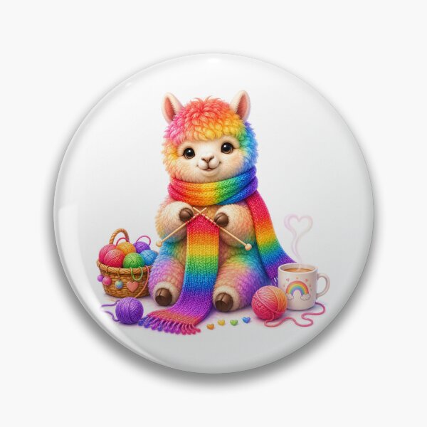 Item preview, Cozy Rainbow Knitting Alpaca designed and sold by QuirkNest Studio .