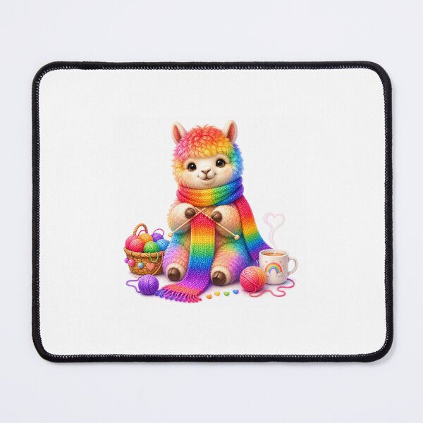 Item preview, Cozy Rainbow Knitting Alpaca designed and sold by QuirkNest Studio .