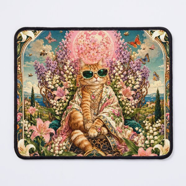 Item preview, The Royal Cat of Spring - Flowering Moon and Lily Garden designed and sold by Natalia-Vlad.