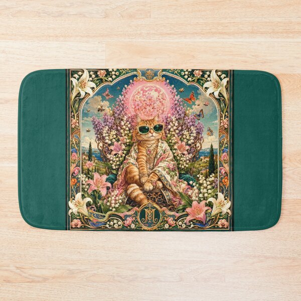 Item preview, The Royal Cat of Spring - Flowering Moon and Lily Garden designed and sold by Natalia-Vlad.