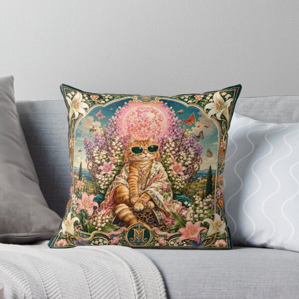 Item preview, The Royal Cat of Spring - Flowering Moon and Lily Garden designed and sold by Natalia-Vlad.