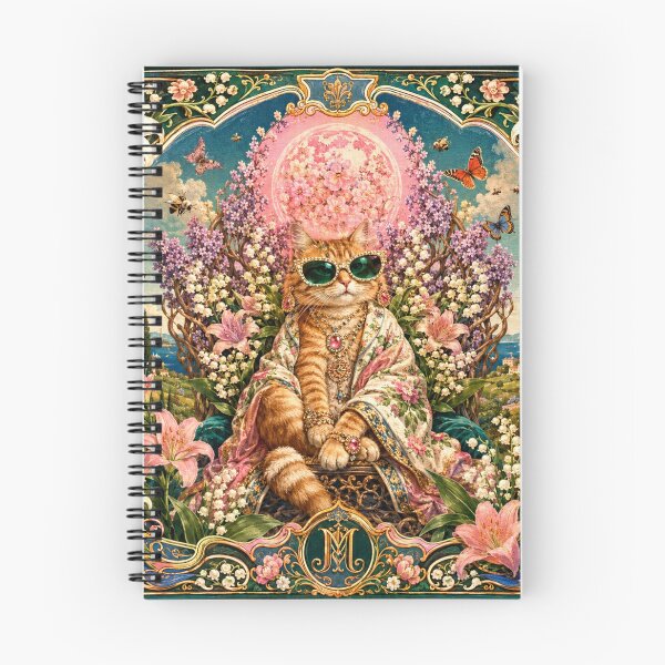 Item preview, The Royal Cat of Spring - Flowering Moon and Lily Garden designed and sold by Natalia-Vlad.