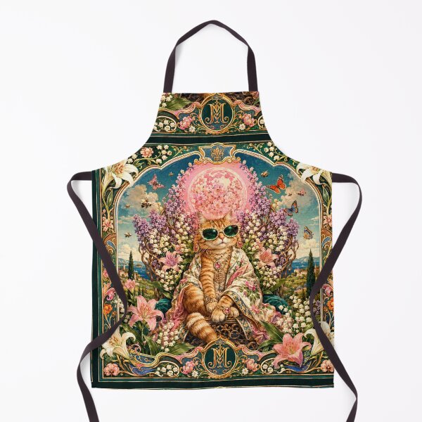 Item preview, The Royal Cat of Spring - Flowering Moon and Lily Garden designed and sold by Natalia-Vlad.