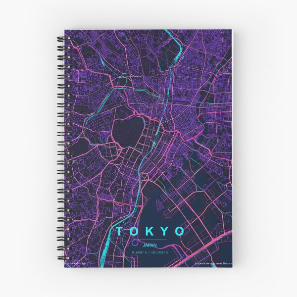 Item preview, Tokyo Neon Street Map Poster, Purple Blue City Map Wall Art designed and sold by LASTIQUE-dd.