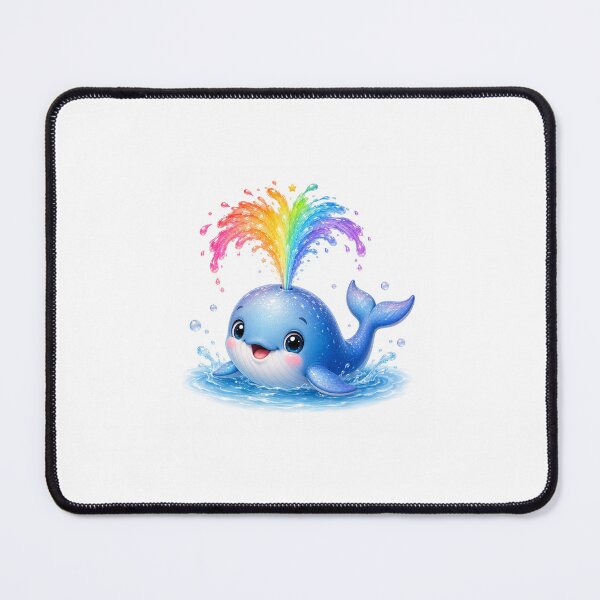 Item preview, Splashing rainbow whale  designed and sold by QuirkNest Studio .