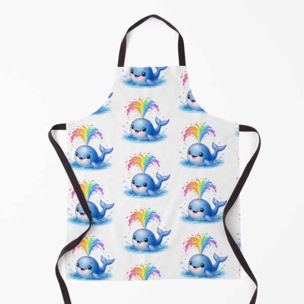Item preview, Splashing rainbow whale designed and sold by QuirkNest Studio .