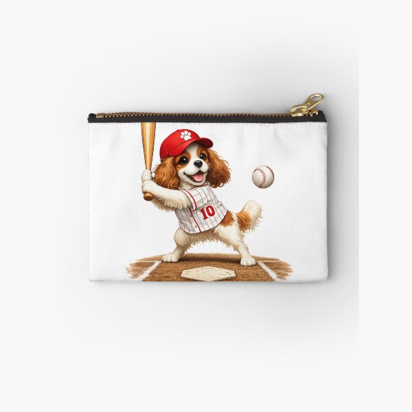 Item preview, Blenheim Cavalier Playing Baseball designed and sold by SpottyRainbow.