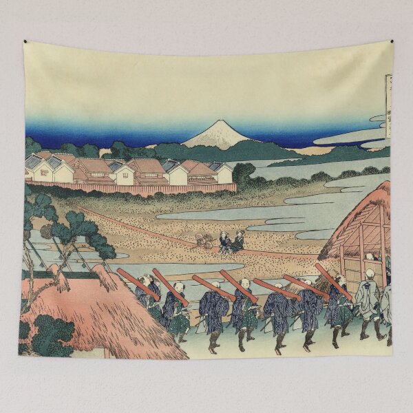 Artikelvorschau, Vergnügungsviertel bei Senju - Katsushika Hokusai entworfen und verkauft von themasters.