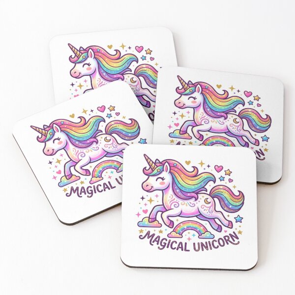 Item preview, Magical Rainbow Unicorn Cute Illustration designed and sold by ExploreAura Studio.